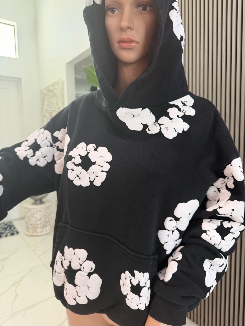 Denim Tears The Cotton Wreath Black Hoodie